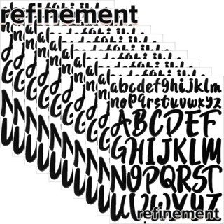 Refinement สติกเกอร์ไวนิล ลายตัวอักษร 2 นิ้ว 10 แผ่น 1 นิ้ว 520 ชิ้น