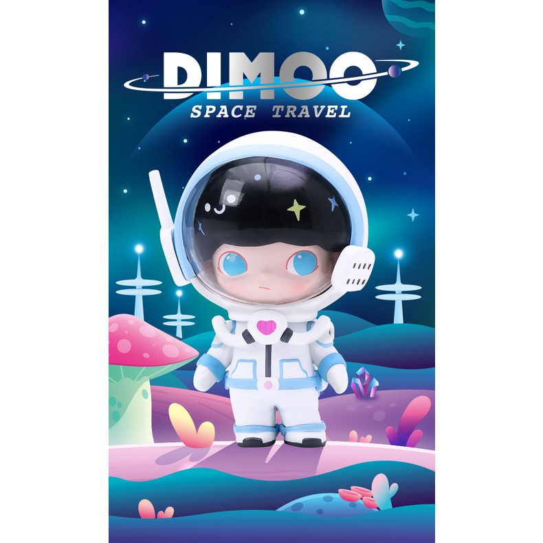 ฟิกเกอร์ POPMART Meow Star Man Mystery Box Space Doll Travel POPMART Series Confirm Astronaut DIMOO DTYK