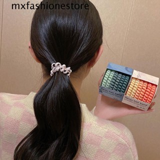 Mxfashione ยางรัดผมเรซิ่น สีโมแรนดี้ เข้ากับทุกการแต่งกาย สําหรับผู้หญิง