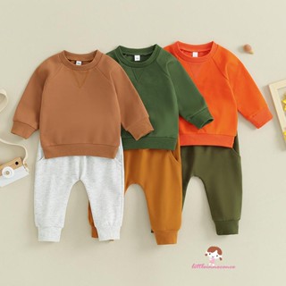 Xzq- ชุดเสื้อแขนยาว คอกลม แบบสวมหัว และกางเกง เอวยางยืด ให้ความอบอุ่น สําหรับเด็กทารกแรกเกิด เหมาะกับฮาโลวีน