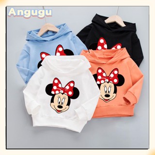 Angugu ใหม่ เสื้อกันหนาวแขนยาว มีฮู้ด แบบสวมหัว ลายการ์ตูนน่ารัก แฟชั่นฤดูใบไม้ผลิ ฤดูใบไม้ร่วง สําหรับเด็กผู้หญิง และเด็กผู้ชาย 1-9 ปี 2023