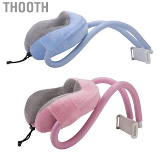 Thooth U Shaped Pillow Phone Holder  Neck Comfortable Good Breathability Flexible Multifunctional Soft Touch for Travel