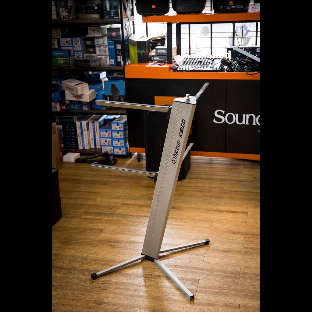 Alctron® KS100 2-Tier Keyboard Stand ขาตั้งคีย์บอร์ด 2 ชั้น ฐานกาง 3 ขา  รองรับความกว้างไม่เกิน 38 ซม. รับน้ำหนักสูงสุด - รูปที่ 5