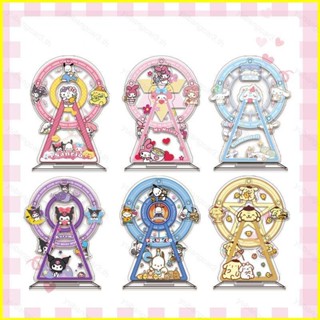 Yb3 โมเดลฟิกเกอร์อนิเมะ Sanrio Kuromi Melody Ferris Wheel Plate Holder Purin KT Cinnamoroll สําหรับตกแต่งบ้าน