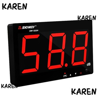 Karen เครื่องวัดระดับเสียงดิจิทัล 30dB เป็น 130dB SW-525A หน้าจอ LCD แบบแขวนผนัง มืออาชีพ อุปกรณ์วัดเสียงรบกวนในร่ม กลางแจ้ง