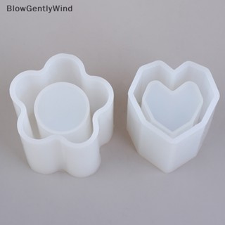 Blowgentlywind แม่พิมพ์ซิลิโคนเรซิ่น อีพ็อกซี่ สําหรับจัดเก็บปากกา DIY