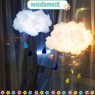 Wisdomest โคมไฟแขวน ผ้าฝ้าย รูปก้อนเมฆ แฟชั่น สําหรับตกแต่งบ้าน ห้องนอนเด็ก