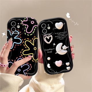 เคสโทรศัพท์มือถือ TPU ขอบนิ่ม ลายดวงจันทร์ ดาว และดอกไม้ 3D หลากสี สําหรับ Infinix Hot 30i Note 12 G96 Hot 12 Play 11 Play 9 Play 10 Play Smart 5 Smart 6 Smart 7 Hot 20S HOSTR