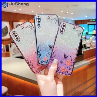 Jusheng เคสโทรศัพท์มือถือ ลายผีเสื้อกระพริบ สําหรับ samsung A7 2018 A50 A30S A70 A50S A750 A70S MMHY