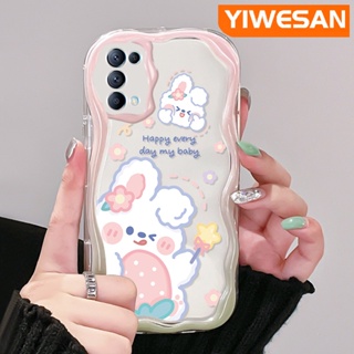 เคสโทรศัพท์มือถือแบบนิ่ม ใส กันกระแทก ลายการ์ตูนกระต่าย สตรอเบอร์รี่ สําหรับ OPPO Reno 5 5G Reno 5K 5G Find X3 Lite