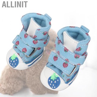 Allinit dogs costumes Small Dog Shoes Soft Breathable Prevent Slip Cute Canvas Puppy Boots for Bichon Teddy Blue DIY