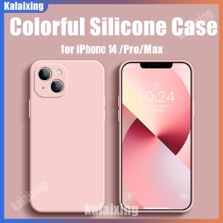 【พร้อมโลโก้】เคสซิลิโคนนิ่ม กันกระแทก หรูหรา สําหรับ iPhone 14 Pro Max 14 Plus 14Pro 14Plus