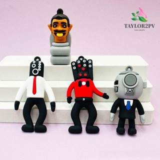 Taylor2pv พวงกุญแจ PVC ลายการ์ตูนอนิเมะ Skibidi Bop Bop Skibidi Bop Skibidi Tv Man Camara Man สําหรับห้องน้ํา