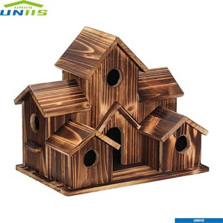 Uniis บ้านนกไม้ แบบแขวน แฮนด์เมด