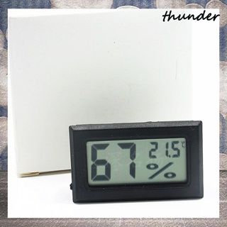 Thunder เครื่องวัดอุณหภูมิความชื้นดิจิทัล LCD ขนาดเล็ก แบบพกพา