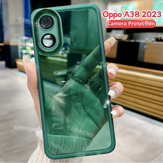 เคสโทรศัพท์มือถือ ซิลิโคนนิ่ม ใส กันกระแทก ป้องกันเลนส์กล้อง สําหรับ Oppo A38 2023 A38 38A A 38 A38 2023 4G 5G