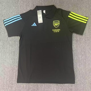 เสื้อโปโลแขนสั้น ลายทีมชาติฟุตบอล Arsenal 23 24 ชุดเยือน แห้งเร็ว ไซซ์ S - XXL สีดํา สําหรับผู้ชาย