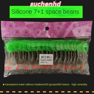 Suchenhd จุกยางใส 100 กลุ่ม อุปกรณ์เสริม สําหรับตกปลา 800 ชิ้น