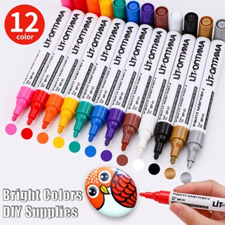 Journamm ปากกามาร์กเกอร์ เซรามิค 12 สี DIY สําหรับนักเรียน