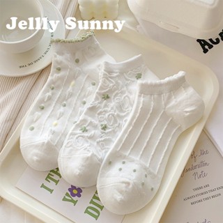 Jellly Sunny ถุงเท้าผู้หญิงคู่ ลายการ์ตูน หลากหลายสไตล์ ถุงเท้าข้อสั้น ผ้านุ่ม ใส่สบาย（1 ชิ้น）WWZ23903MH 36Z230908