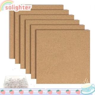 Solighter แผ่นบอร์ดไม้คอร์ก มีกาวในตัว สําหรับตกแต่งบ้าน โรงเรียน