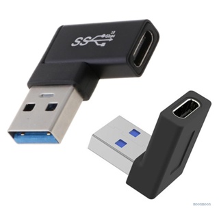 Lucky อะแดปเตอร์แปลง USB 3 0 Type C ตัวผู้ เป็นตัวเมีย 90 องศา สําหรับโทรศัพท์มือถือ แท็บเล็ต