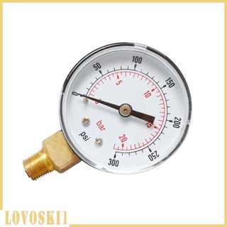 [Lovoski1] เกจวัดแรงดันน้ํา 1/4BSPT Y504 0-300psi อุปกรณ์เสริม สําหรับถังอากาศ