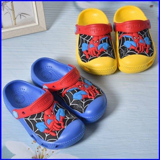 Gp1 Marvel Spiderman Crocs รองเท้าแตะลําลอง พื้นนิ่ม กันลื่น คุณภาพสูง สําหรับเด็ก PG1