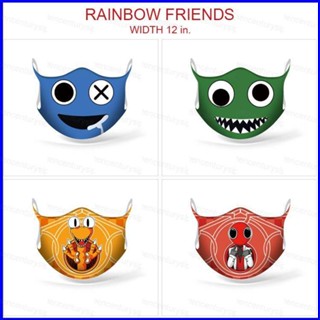 Gp1 roblox หน้ากากคอสเพลย์ ผ้าเรยอน กันฝุ่น พิมพ์ลายเกม Rainbow friends PG1