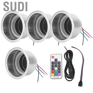 Sudi 4Pcs DC 12V RGB  Car  Bottle Cup Holders with  for Marine RV Truck