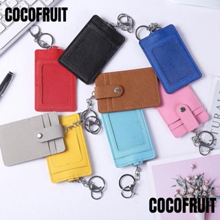 กระเป๋าสตางค์ COCOFRUIT หนัง PU ขนาดใหญ่ จุของได้เยอะ พร้อมพวงกุญแจ ใส่บัตรเครดิตได้ สําหรับผู้ชาย และผู้หญิง