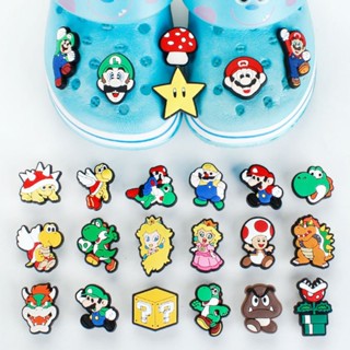 จี้ไดโนเสาร์น่ารัก จิบบิทซ์ สําหรับเกมเห็ด Croc Jibits Charm Super Mario Jibitz Crocks สําหรับผู้หญิง รองเท้า อุปกรณ์เสริม จี้รองเท้า หมุดตกแต่ง