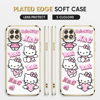 เคสโทรศัพท์มือถือ TPU แบบนิ่ม ลายการ์ตูนคิตตี้ ป้องกันกล้อง สําหรับ OPPO A15 A15s A16 A16E A16K A17 A32 A33 A35 A36 A96