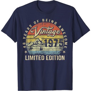 เสื้อยืด พิมพ์ลาย 1975 Limited Edition 48th Birthday สไตล์วินเทจ ของขวัญวันเกิด 48 ปี