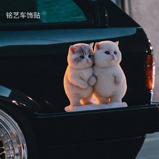 Cat Bumper Stickers Scratch Occlusion Decoration Stickers Cute Cute Spoiled Car Body Sticker Cat Creative Stickers Car fashion stickers Car decorative stickers