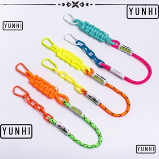 Yunhi สายคล้องกระเป๋า ไนล่อน โลหะ หัวซิป แบบพกพา DIY อุปกรณ์เสริม สําหรับกุญแจ