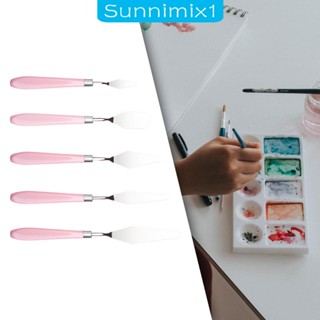 [Sunnimix1] พาเลทโลหะ สําหรับสีน้ํามันบนผ้าใบ 5 ชิ้น