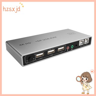 สวิตช์โปรเจคเตอร์ 4K 60Hz 2 PC 2 จอ HD หน้าจอคู่ สําหรับคอมพิวเตอร์ ทีวี