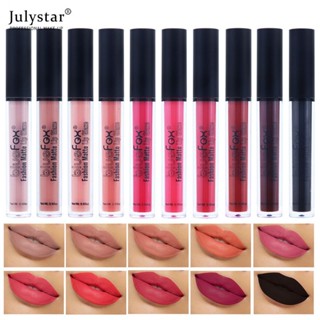 JULYSTAR Bluefox ยอดนิยมลิปสติกของแท้ร้อนขาย Liquid Lip GLOSS Matte Velvet Lip Glaze Non-Stick CUP ไม่ง่ายที่จะตกปิด