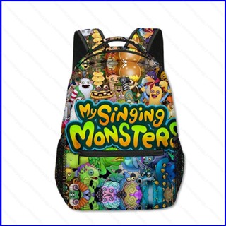 Gp1 My Sing monsters กระเป๋าเป้สะพายหลัง ความจุขนาดใหญ่ ระบายอากาศ พิมพ์ลาย แฟชั่นสําหรับผู้หญิง และผู้ชาย PG1