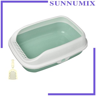 [Sunnimix] ถาดทรายแมว กึ่งปิด กันกระเด็น สําหรับสัตว์เลี้ยง กระต่าย