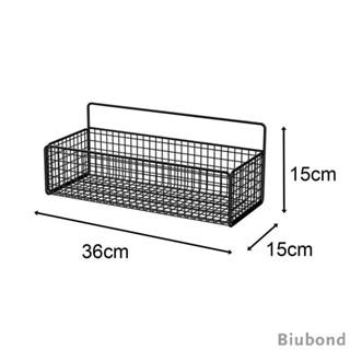 [Biubond] ตะกร้าโลหะ แบบแขวนผนัง สําหรับจัดระเบียบห้องครัว ห้องนั่งเล่น โรงรถ หอพัก