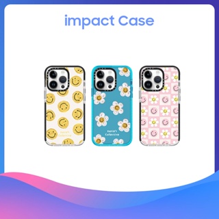 Casetify เคสโทรศัพท์ซิลิโคน TPU แบบนิ่ม ลาย Be Happy By Katies สําหรับ iPhone 11 12 13 14 15 Plus Pro Max