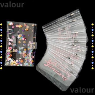 Valour กระเป๋าใส่เอกสาร PVC ขนาด A6 6 รู สําหรับบ้าน