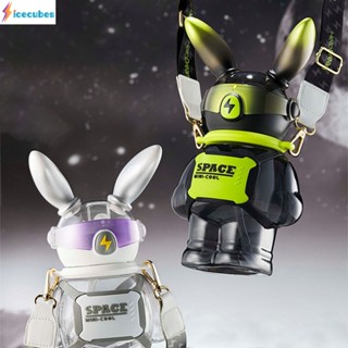 Lightning Rabbit Space Cup ถ้วยน้ำแฟชั่นส่วนบุคคลถ้วยพลาสติกนักเรียนความจุขนาดใหญ่ ICECUBES