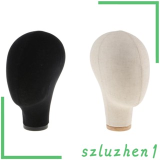 [Szluzhen1] หุ่นหัวนางแบบ แบบติดผนัง พร้อมที่รอง สีเบจ สําหรับโชว์หมวก 2 ชิ้น