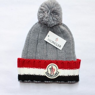 Moncler หมวกถัก ผ้าขนสัตว์ สไตล์ใหม่ สําหรับคู่รัก