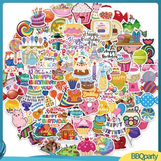 &lt;BBQparty&gt; สติกเกอร์ ลายการ์ตูนน่ารัก กันน้ํา ลอกออกง่าย สําหรับติดตกแต่งแล็ปท็อป สเก็ตบอร์ด ขวดน้ํา กีตาร์ 100 ชิ้น