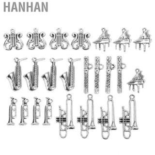 Hanhan 24Pcs Craft Supplies Instrument Music Notes Pendants Musical