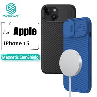 Nillkin CamShield Pro เคสโทรศัพท์ แม่เหล็ก สําหรับ iPhone 15 เคสกล้อง เลื่อน ป้องกัน ฮาร์ด PC + TPU กันกระแทก ฝาหลัง